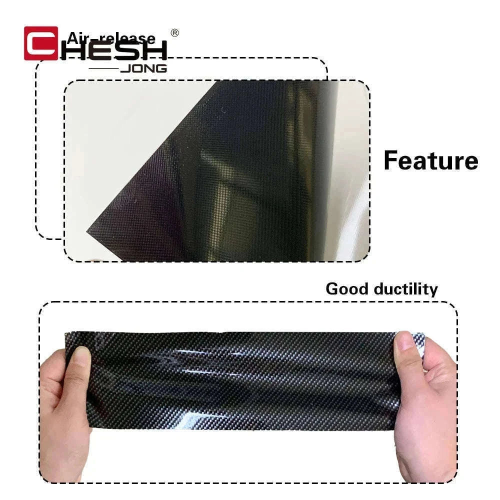 Carbon Fiber Vinyl Wrap Film 1.45m x 2m Glossy Black-2D / 145cmx200cm