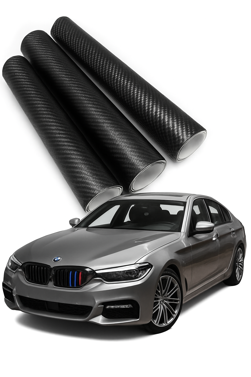 Carbon Fiber Vinyl Wrap Film 1.45m x 2m Glossy Black