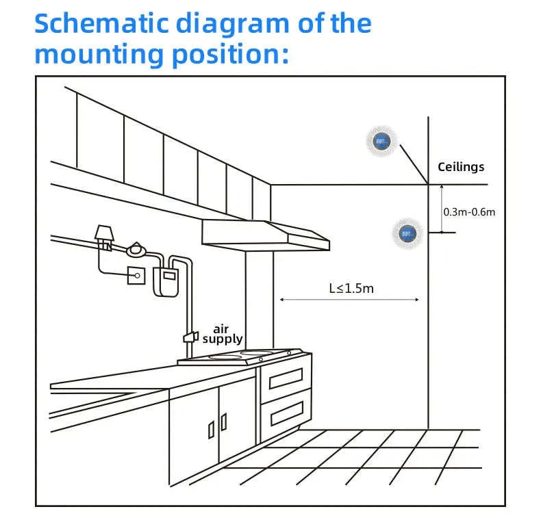 Carbon Monoxide Detector with Digital Display and Battery Power-10-PCS / China Mainland