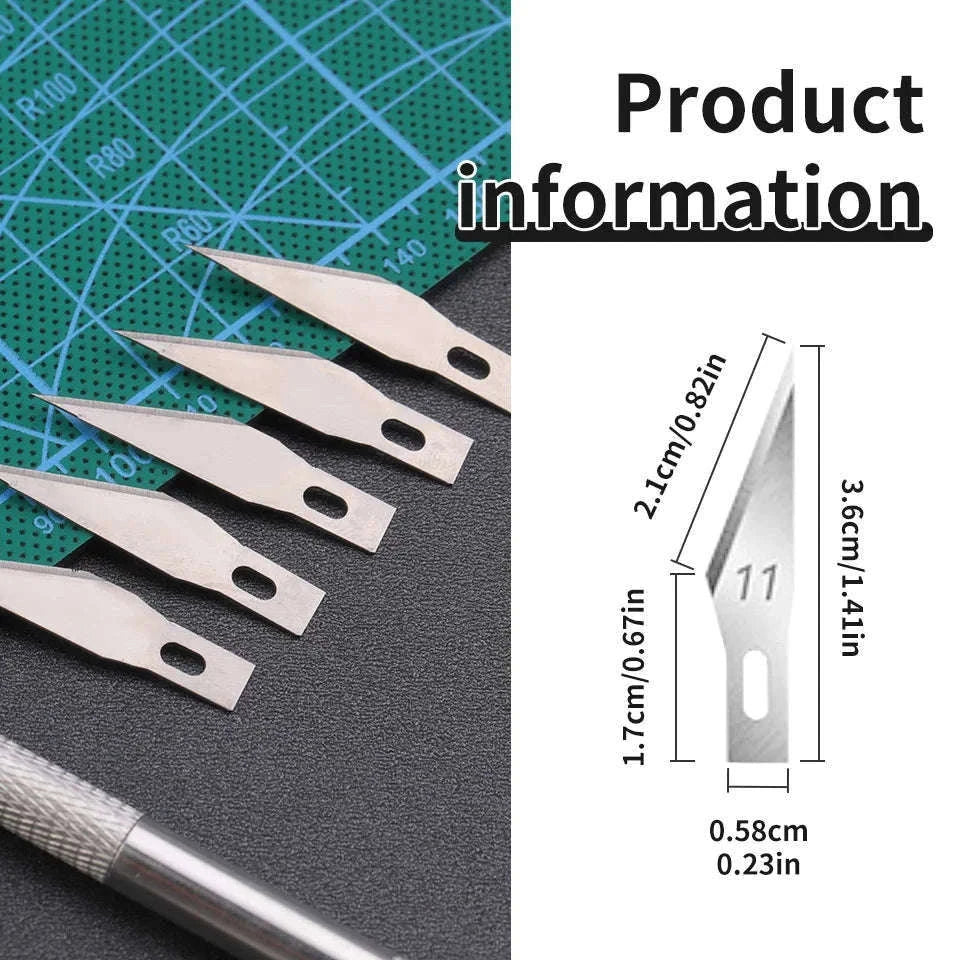 Carbon Steel Carving Blade Set for Wood, Leather, and DIY Craft-M264 200pcs