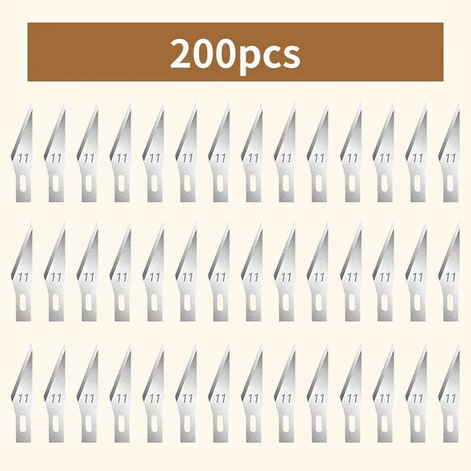 Carbon Steel Carving Blade Set for Wood, Leather, and DIY Craft-M264 200pcs