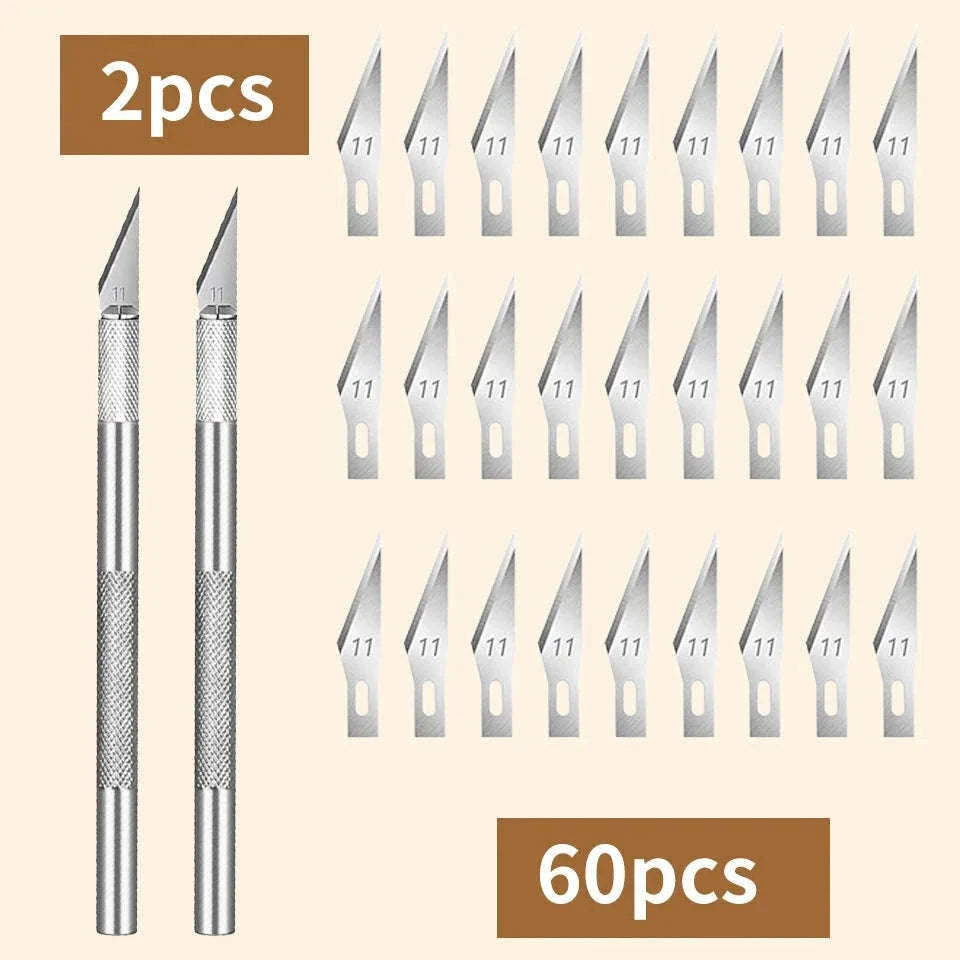 Carbon Steel Carving Blade Set for Wood, Leather, and DIY Craft-M264 200pcs