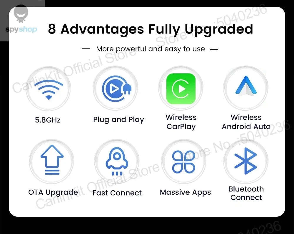 CarlinKit 5.0 Mini Ultra Wireless CarPlay Adapter-Mini Ultra / Brands Genuine