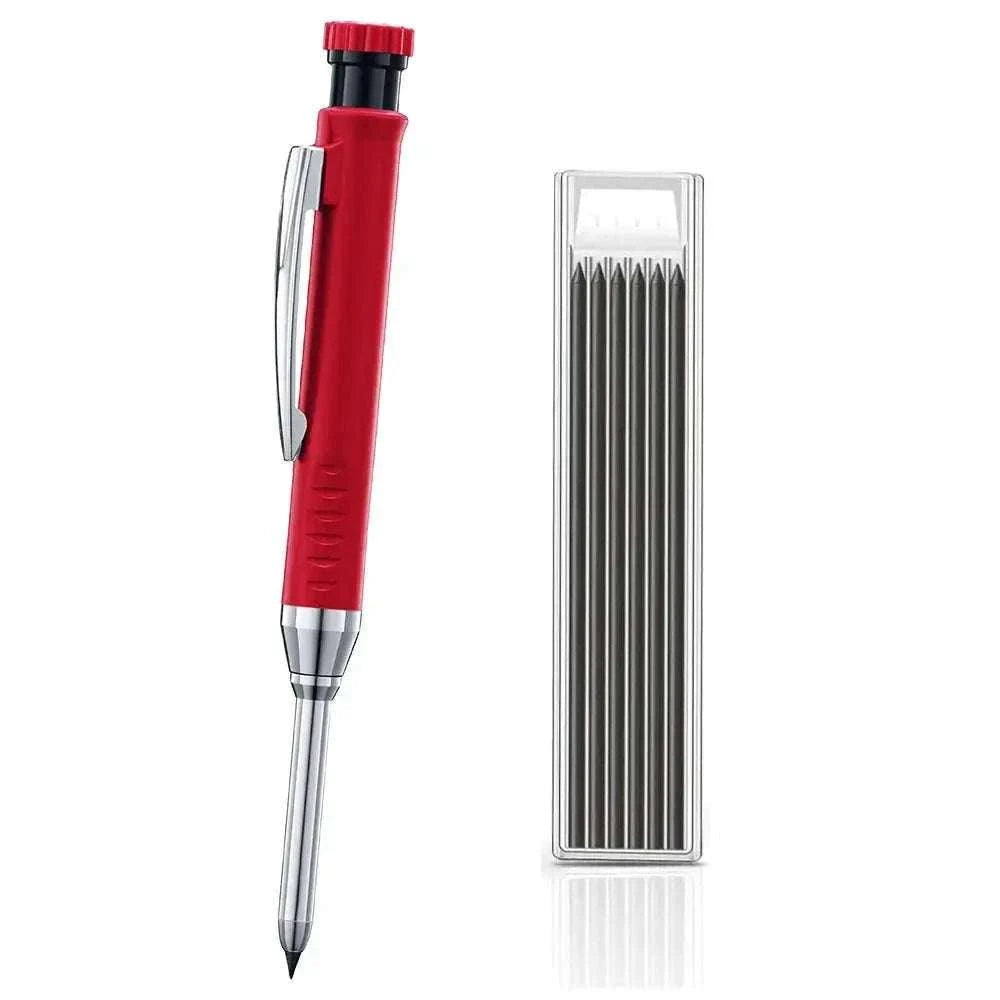 Carpenter Mechanical Pencil – Precision Marking with Built‑In Sharpener and Color Refills-
