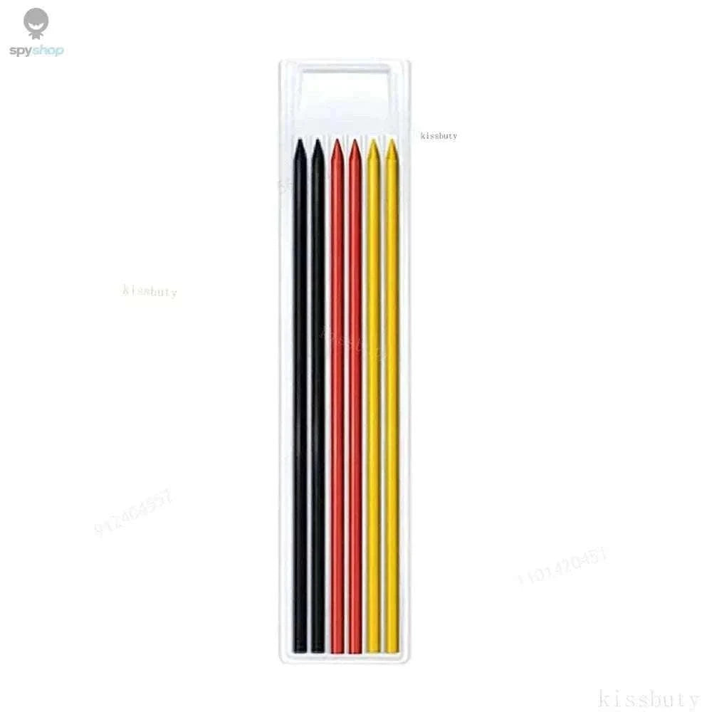 Carpenter Mechanical Pencil with Sharpener and Color Refills-set D-Black 4pcs