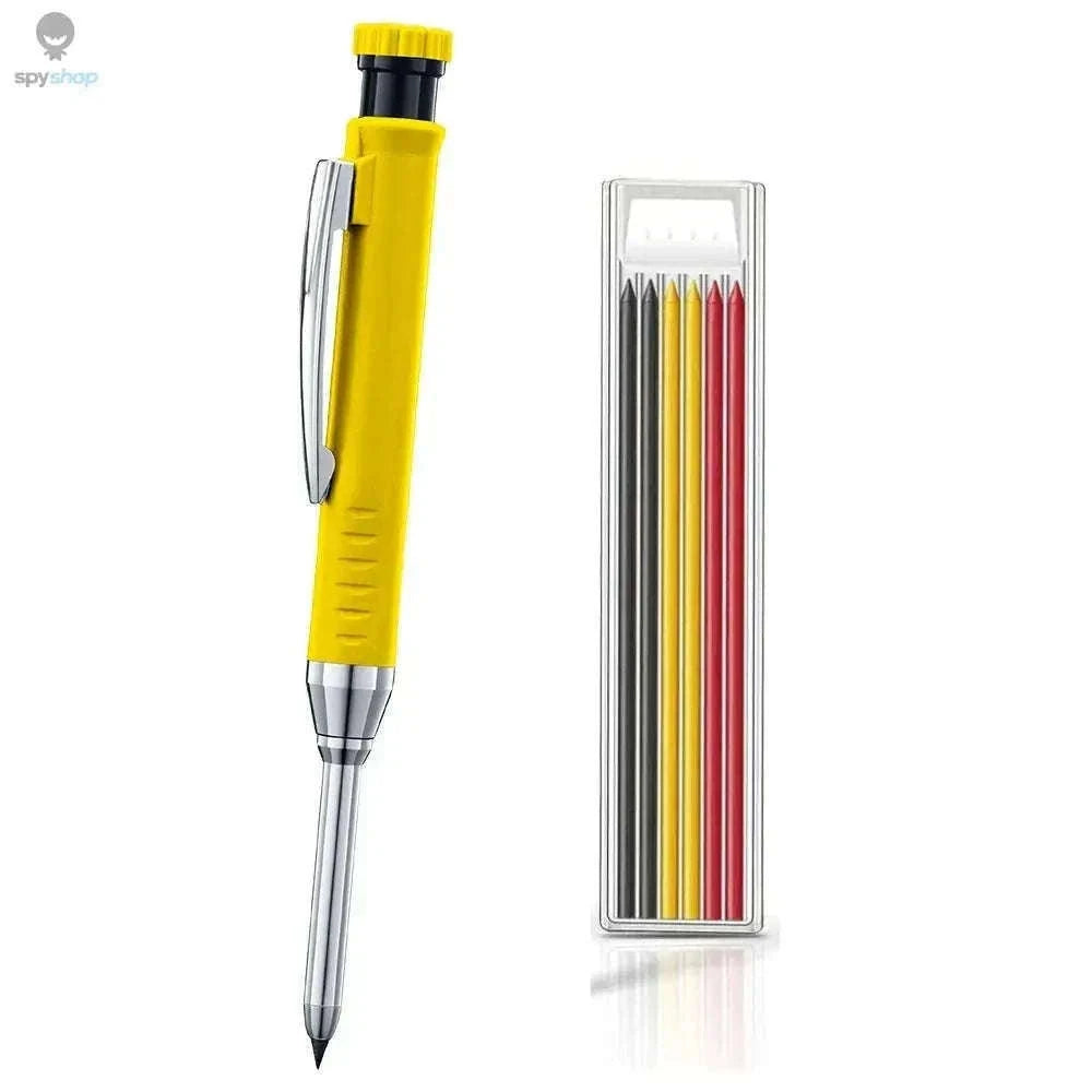 Carpenter Mechanical Pencil with Sharpener and Color Refills-set D-Black 4pcs