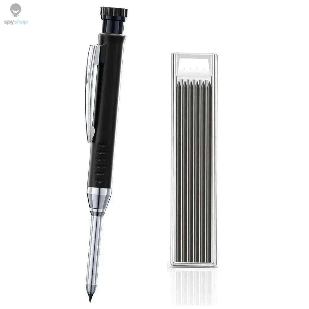 Carpenter Mechanical Pencil with Sharpener and Color Refills-set D-Black 4pcs