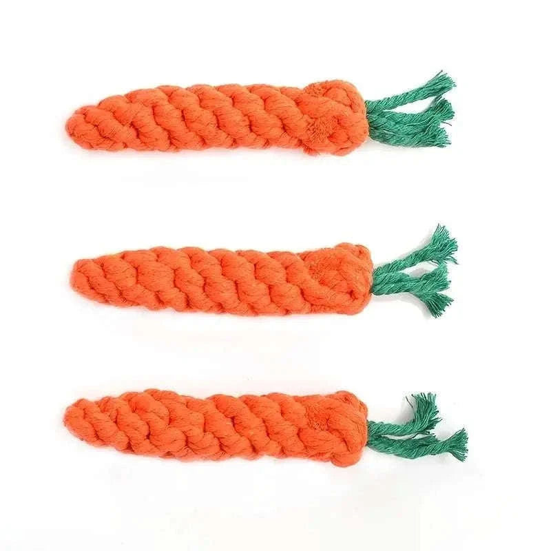 Carrot Cotton Rope Dog & Cat Chew Toy-1pc