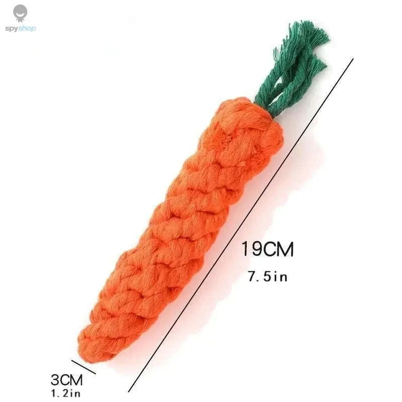 Carrot Cotton Rope Dog & Cat Chew Toy-1pc