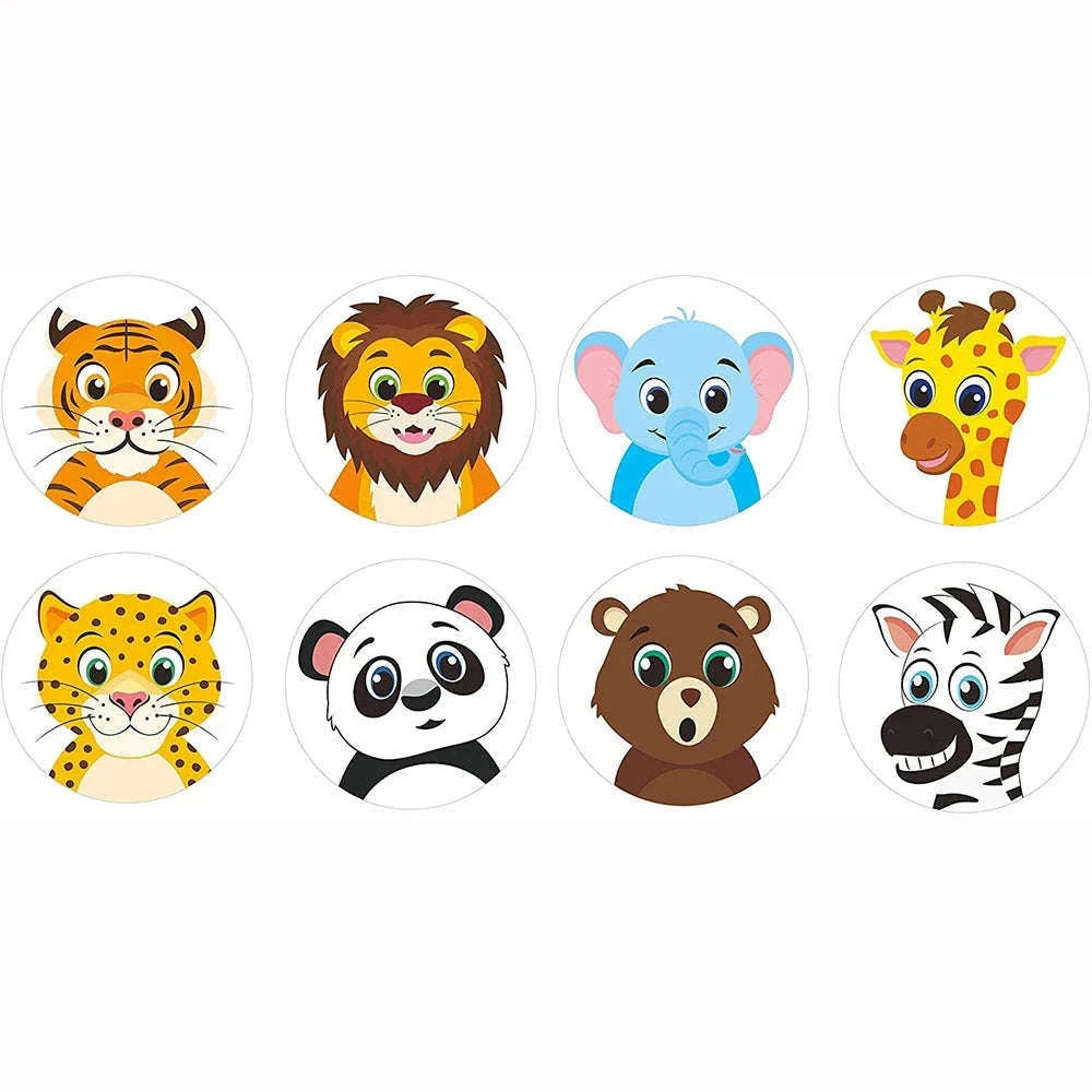 Cartoon Animal Reward Stickers for Kids, Gifts, and Crafts-QY852-500pcs