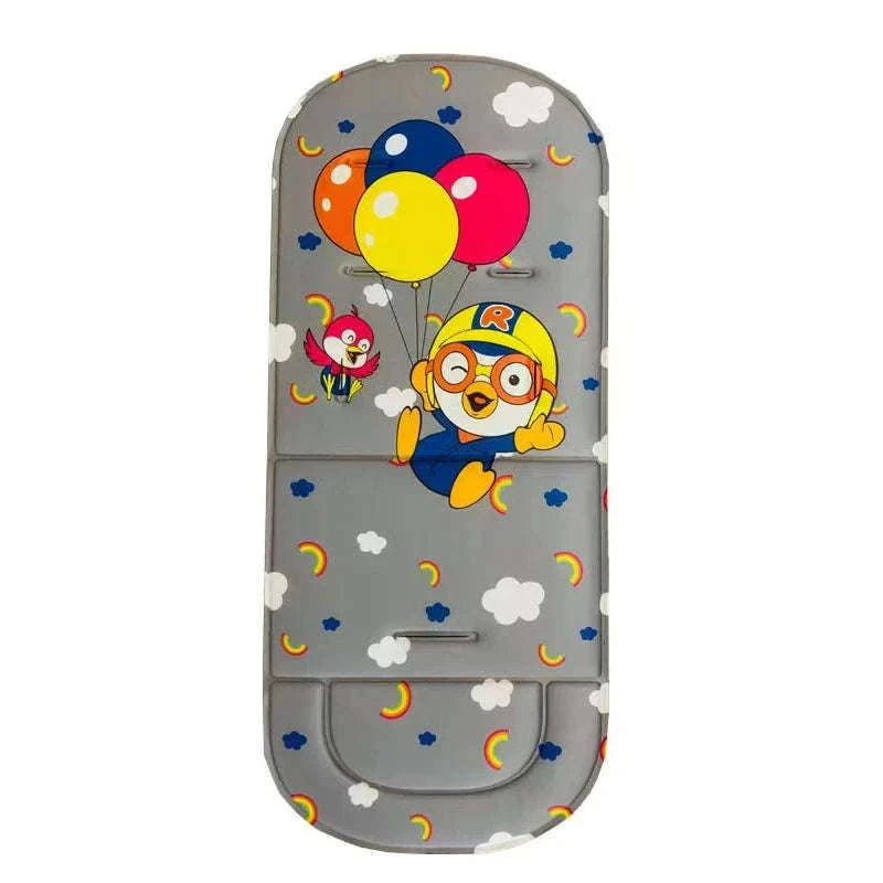 Cartoon Baby Car Cushion Soft Breathable Stroller Pad-Beige / CHINA