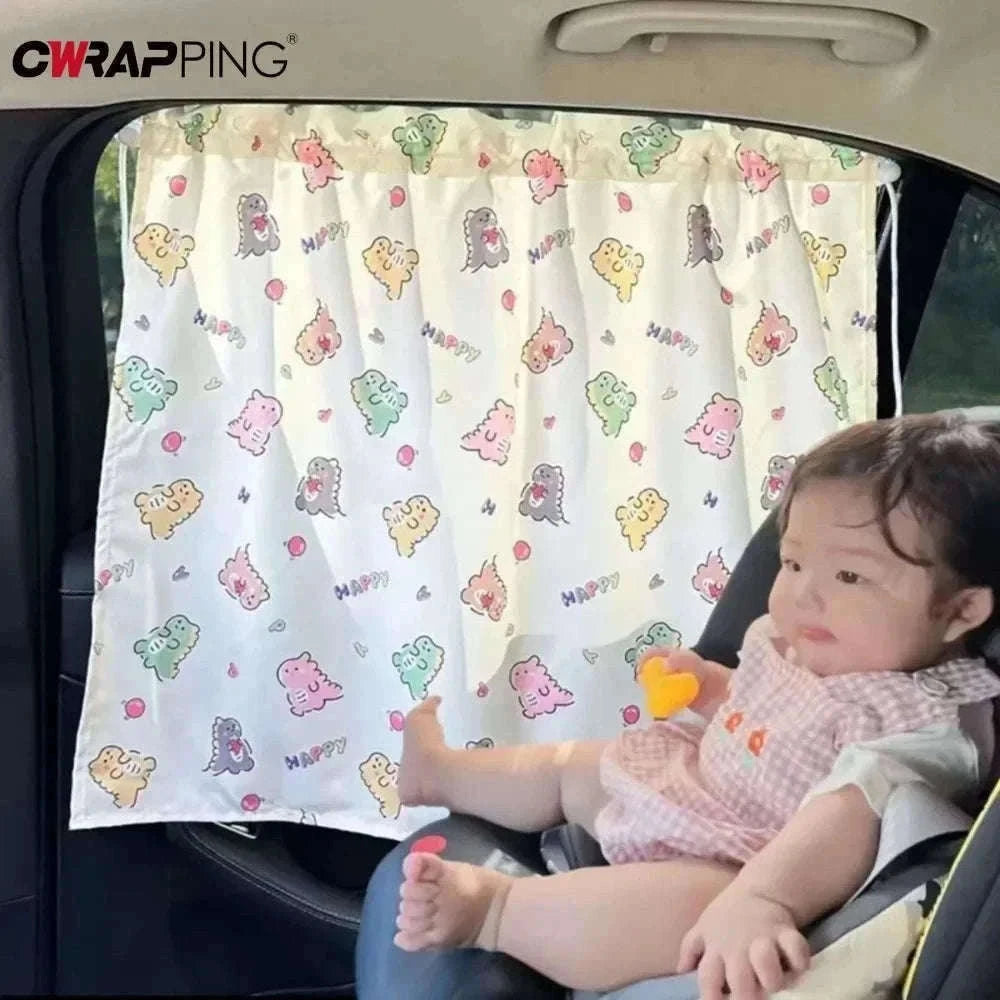 Cartoon Car Window Sunshade Cover for Cooler, Calmer Rides-05