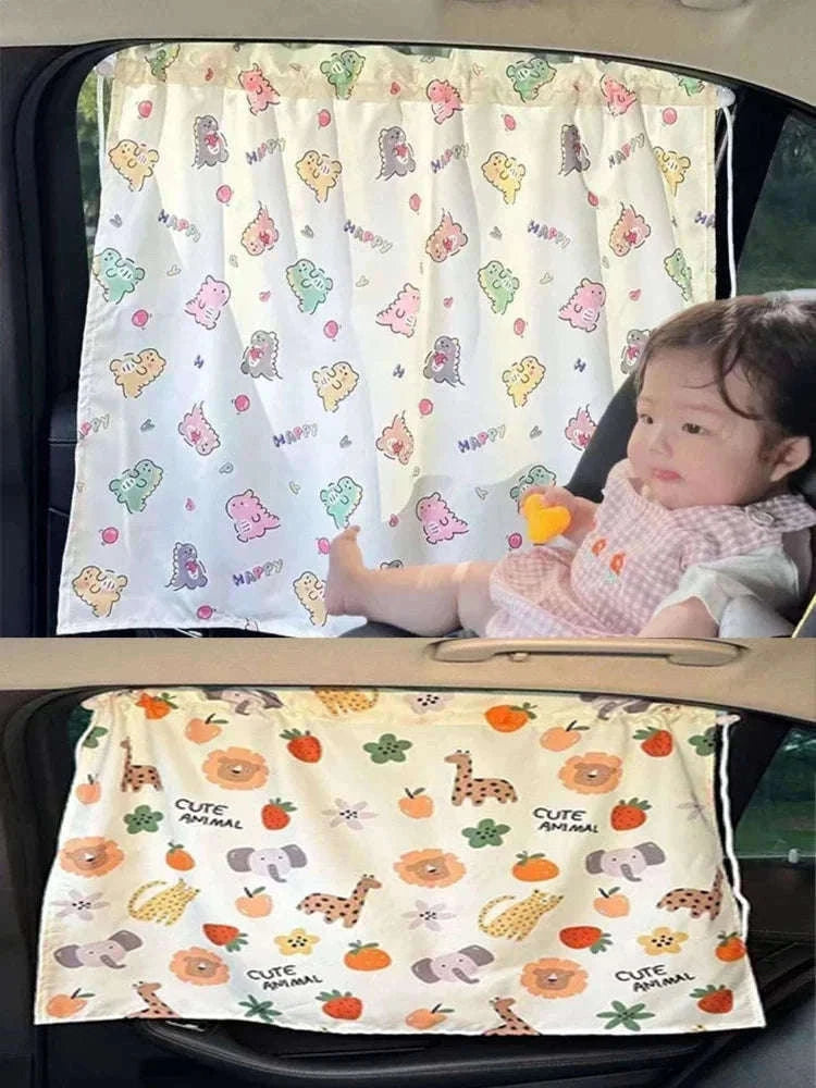 Cartoon Car Window Sunshade Cover for Cooler, Calmer Rides-05