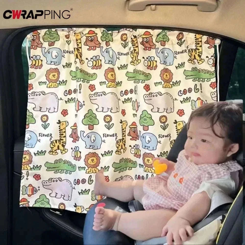 Cartoon Car Window Sunshade Cover for Cooler, Calmer Rides-05
