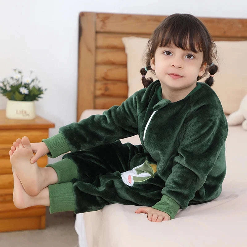 Cartoon Flannel Sleepsack Pajamas for Kids-A Cow / 6-7T