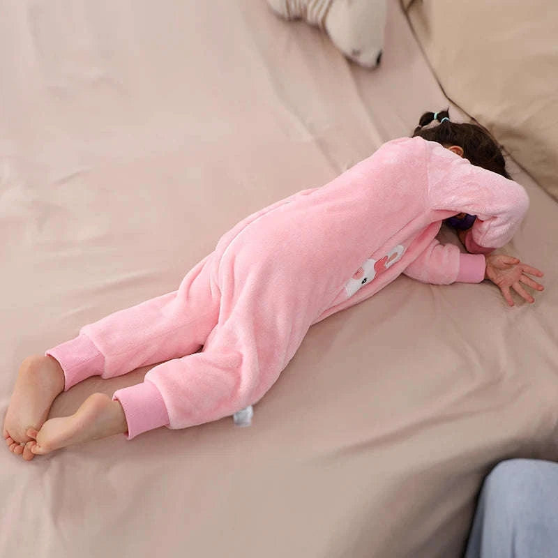 Cartoon Flannel Sleepsack Pajamas for Kids-A Cow / 6-7T