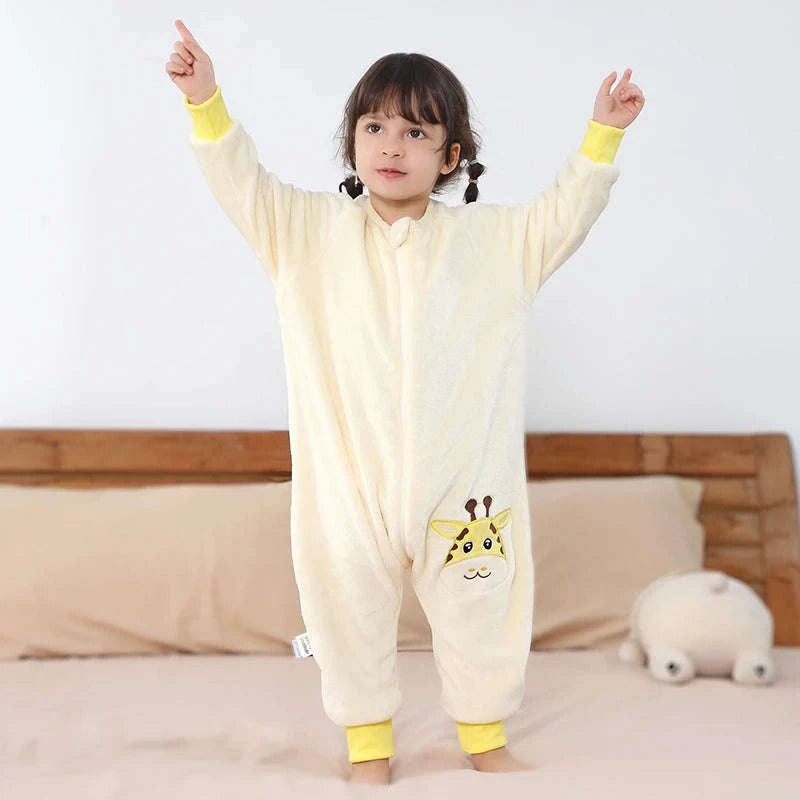 Cartoon Flannel Sleepsack Pajamas for Kids-A Cow / 6-7T