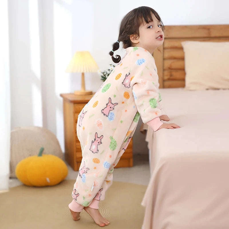 Cartoon Flannel Sleepsack Pajamas for Kids-A Cow / 6-7T