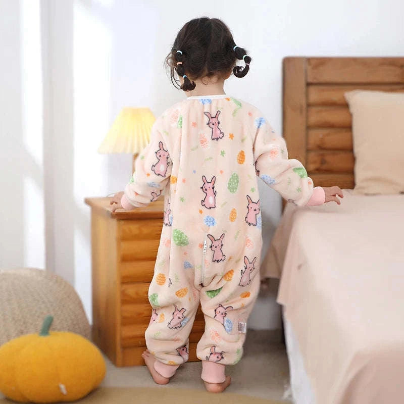 Cartoon Flannel Sleepsack Pajamas for Kids-A Cow / 6-7T