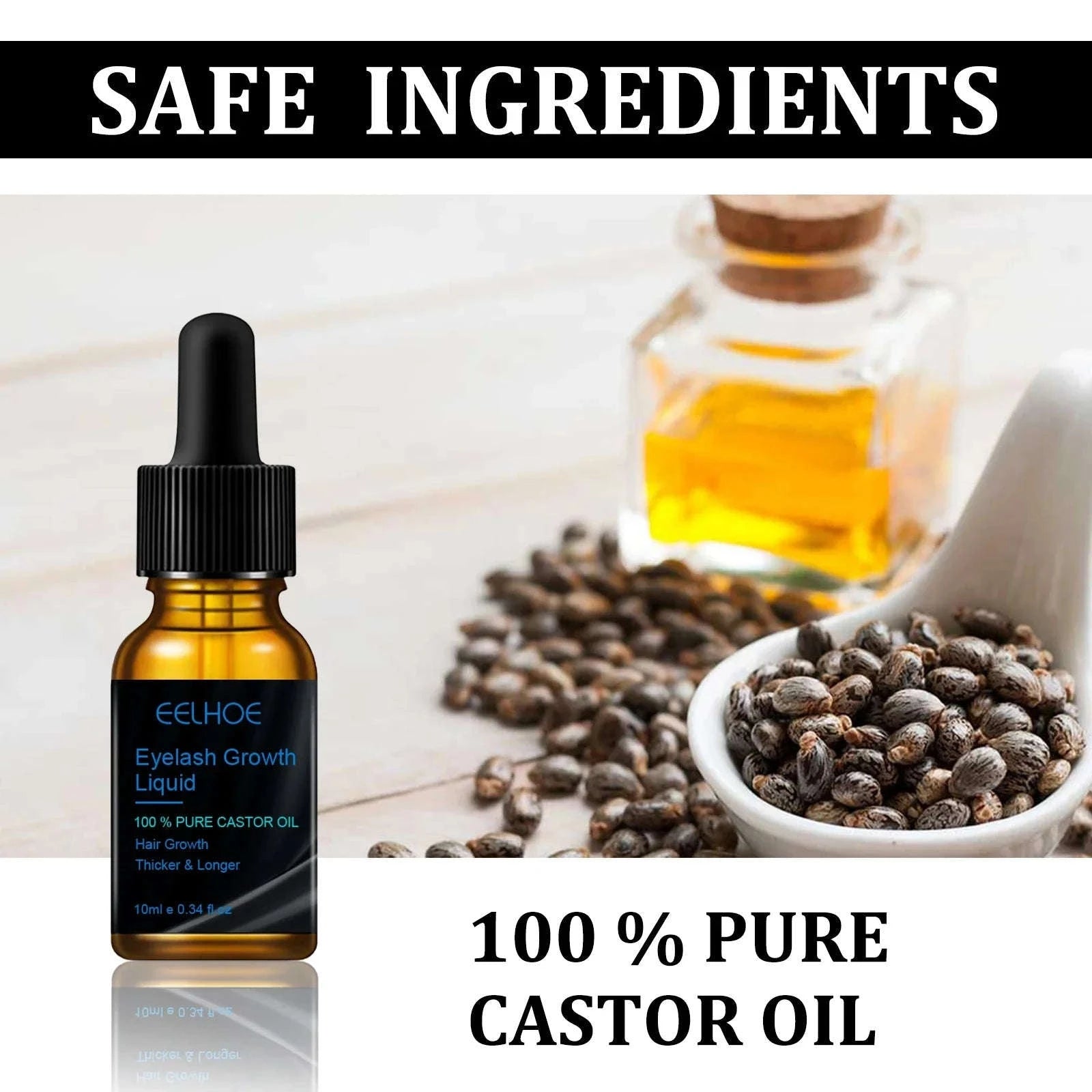 Castor Oil Eyebrow Serum for Thicker, Fuller Brows-1pcs