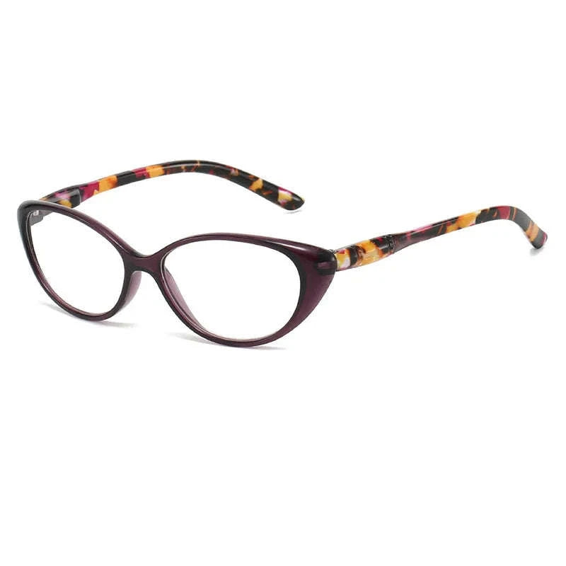 Cat Eye Myopia Glasses with Photochromic & Blue Light Protection-PHOTO Colorful / Myopia-375