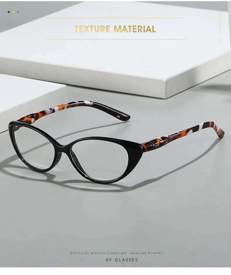 Cat Eye Myopia Glasses with Photochromic & Blue Light Protection-PHOTO Colorful / Myopia-375