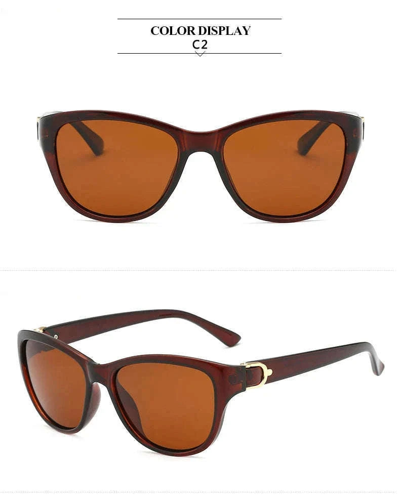 Cat Eye Polarized Sunglasses for Women with UV400 Protection-Polarized / C2