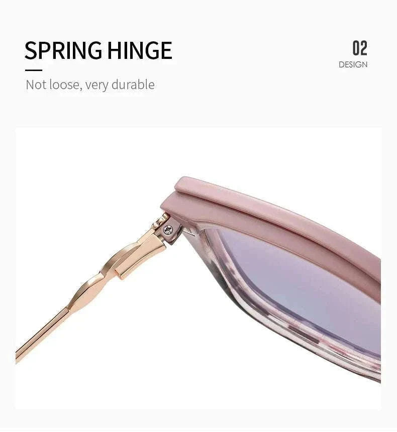 Cat-Eye Prescription Glasses with Magnetic Clip-On Sunglasses-C6 / Progressive / 1.56|Anti Blue Ray