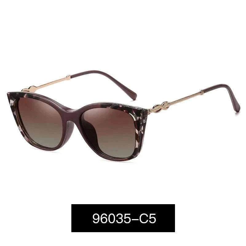 Cat-Eye Prescription Glasses with Magnetic Clip-On Sunglasses-C6 / Progressive / 1.56|Anti Blue Ray