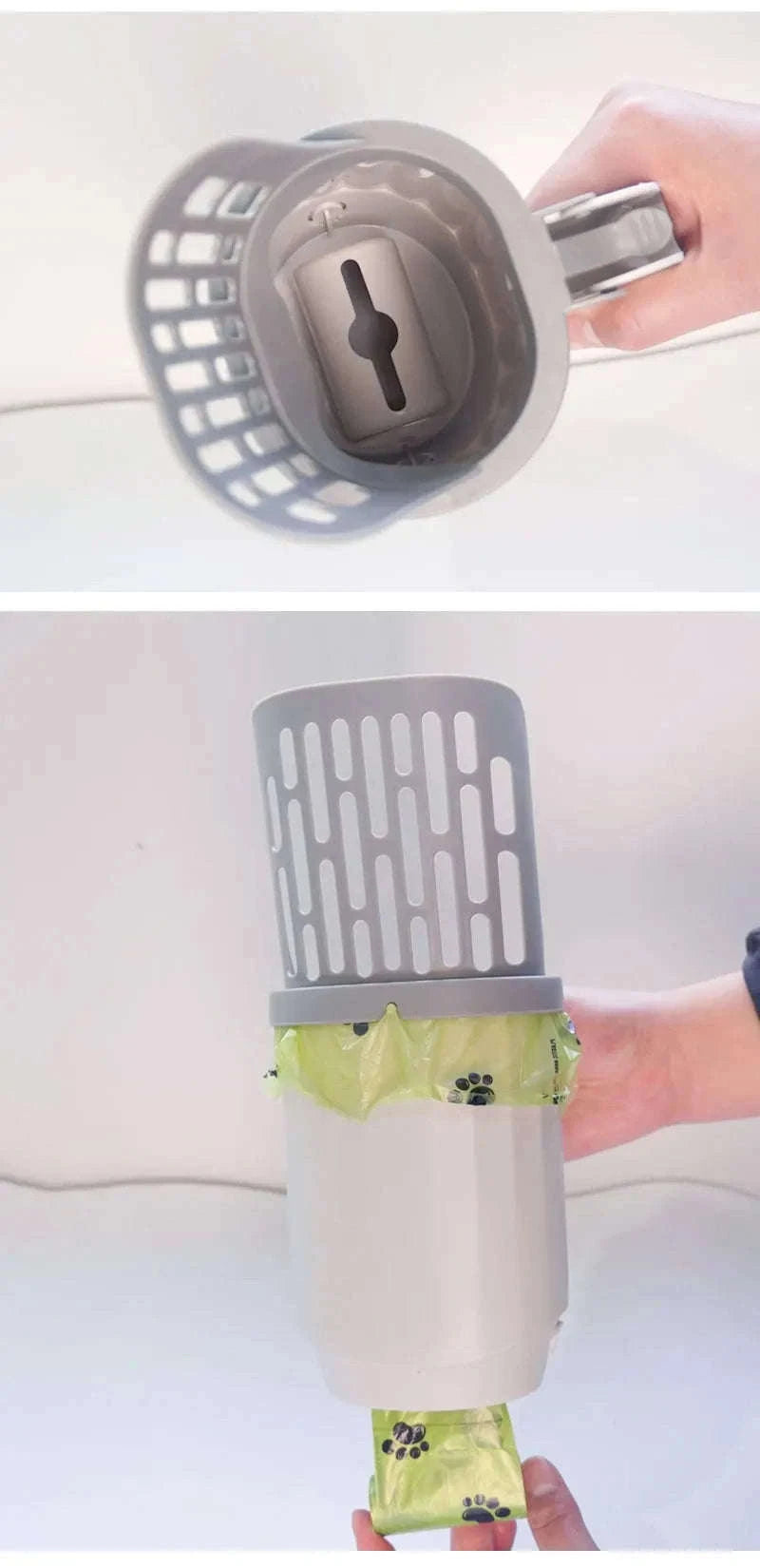 Cat Litter Scoop with Refill Bag Holder for Cleaner Cleaning-Set A / 26x9cm