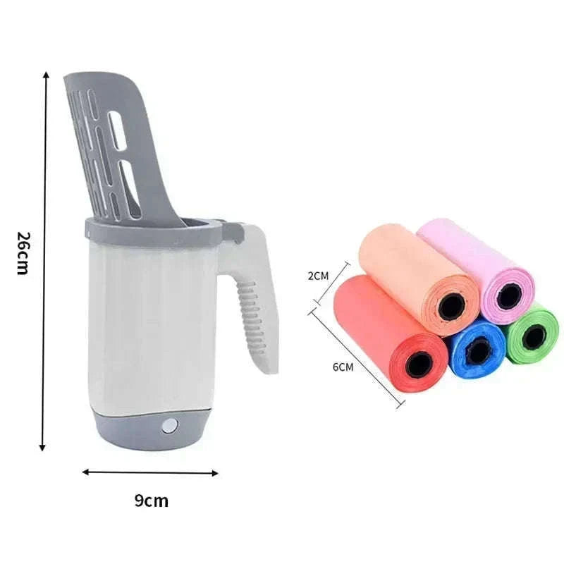 Cat Litter Scoop with Refill Bag Holder for Cleaner Cleaning-Set A / 26x9cm