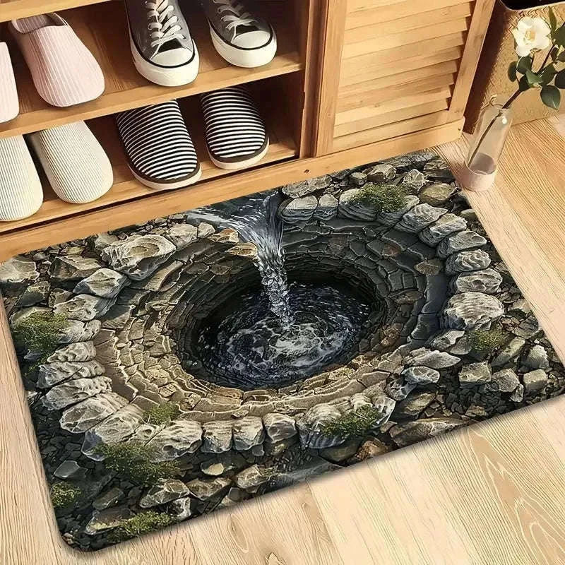 Cave Scenery Pattern Doormat for Entryways and Living Spaces-10 / 30X50CM