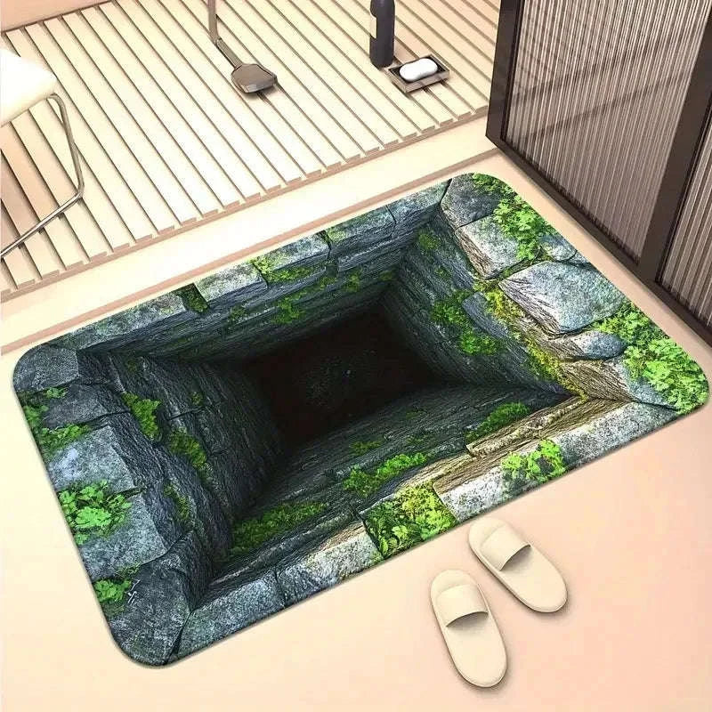 Cave Scenery Pattern Doormat for Home Entrances and Living Spaces-10 / 30X50CM