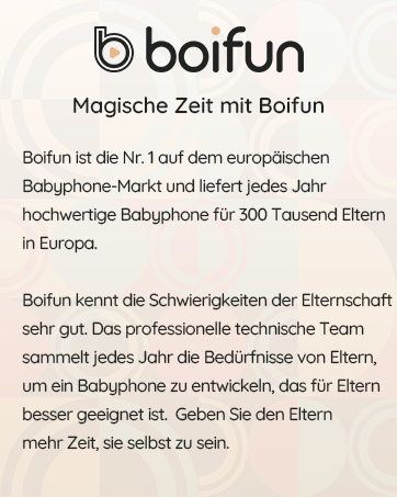 BOIFUN 3.2" Wireless Baby Monitor with Camera, VOX, Night Vision