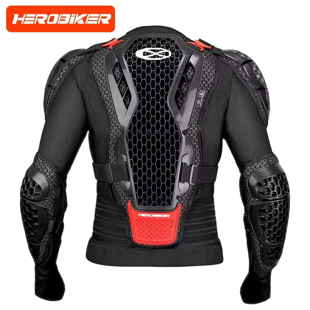 CE Certified Motocross Armor Jacket Set with Chest & Back Protection-MP1009 BK Pants / XL