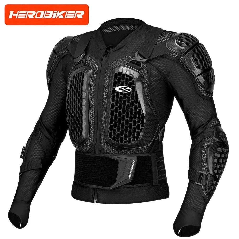 CE Certified Motocross Armor Jacket Set with Chest & Back Protection-MP1009 BK Pants / XL