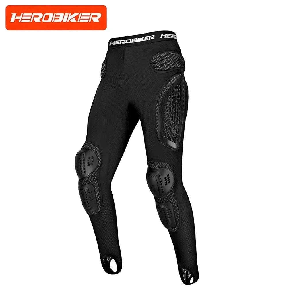 CE Certified Motocross Armor Jacket Set with Chest & Back Protection-MP1009 BK Pants / XL