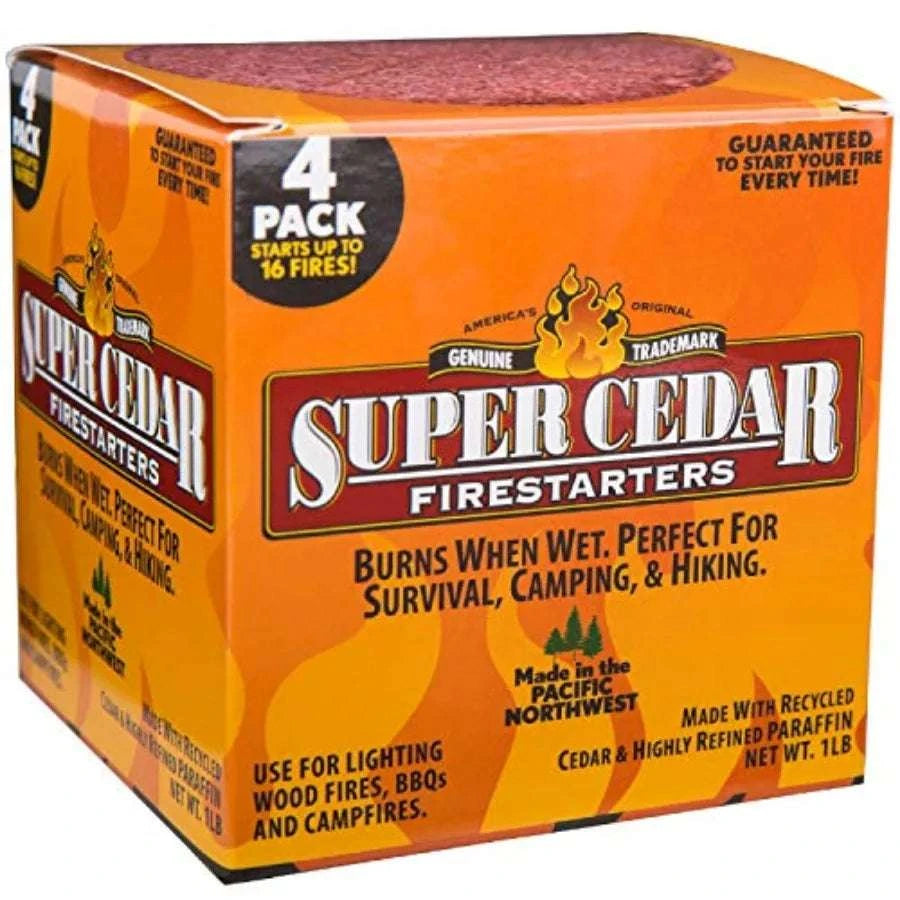 Cedar Fire Starters (4 Pack) – Start Up to 16 Fires Fast-United States / 4