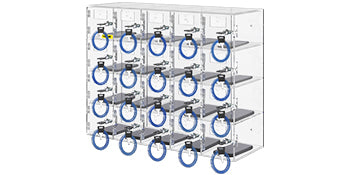 Lockable Cell Phone Storage Locker with 10/20 Slots Acrylic Cabinet