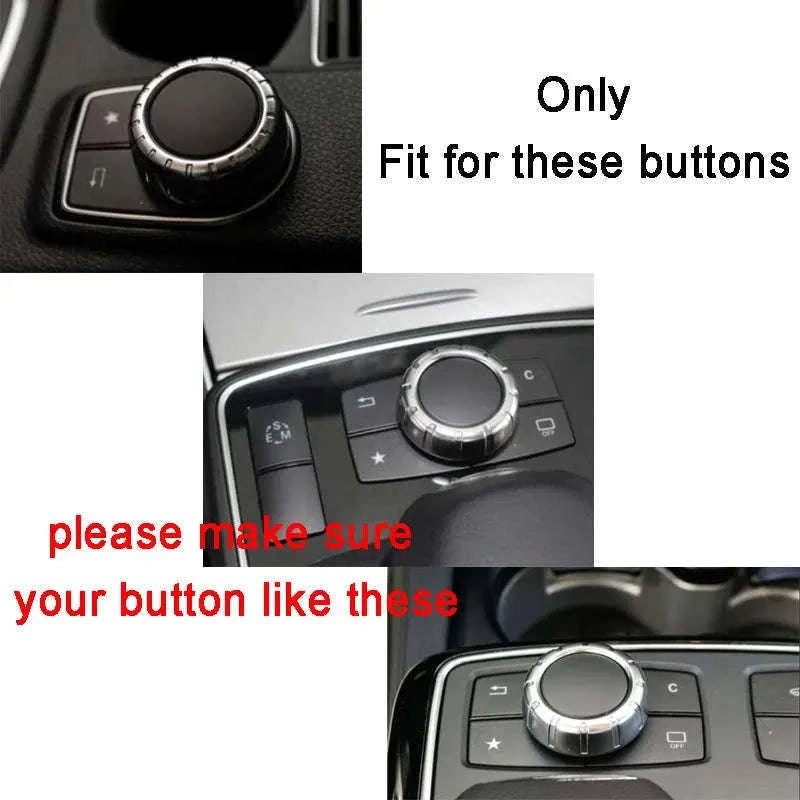 Center Console Multimedia Knob Cover for Mercedes-Benz-Germany / Red