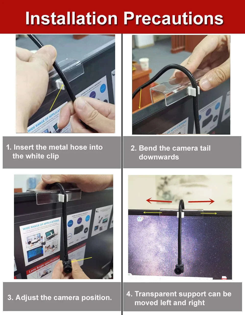 Center Screen USB Webcam with Eye Contact for Better Calls-8MP Fixed focus