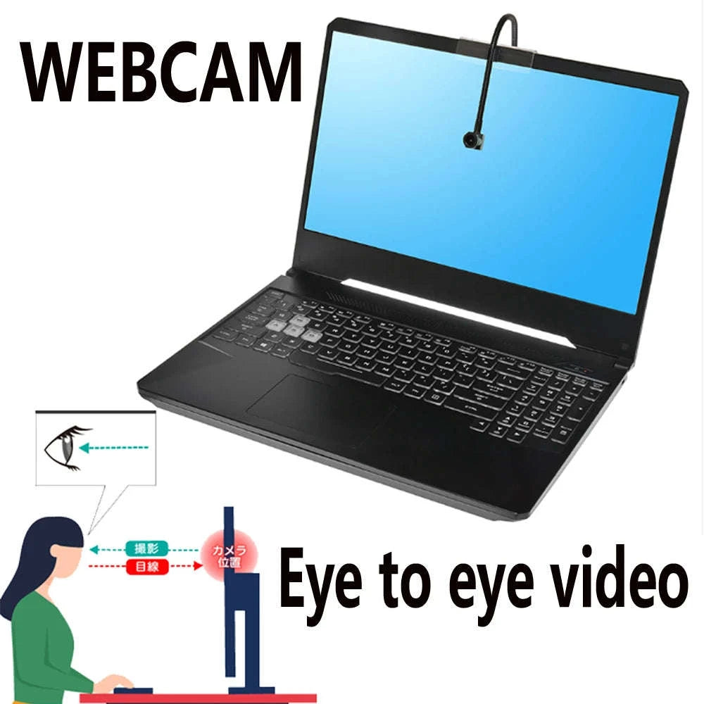 Center Screen USB Webcam with Eye Contact for Better Calls-8MP Fixed focus