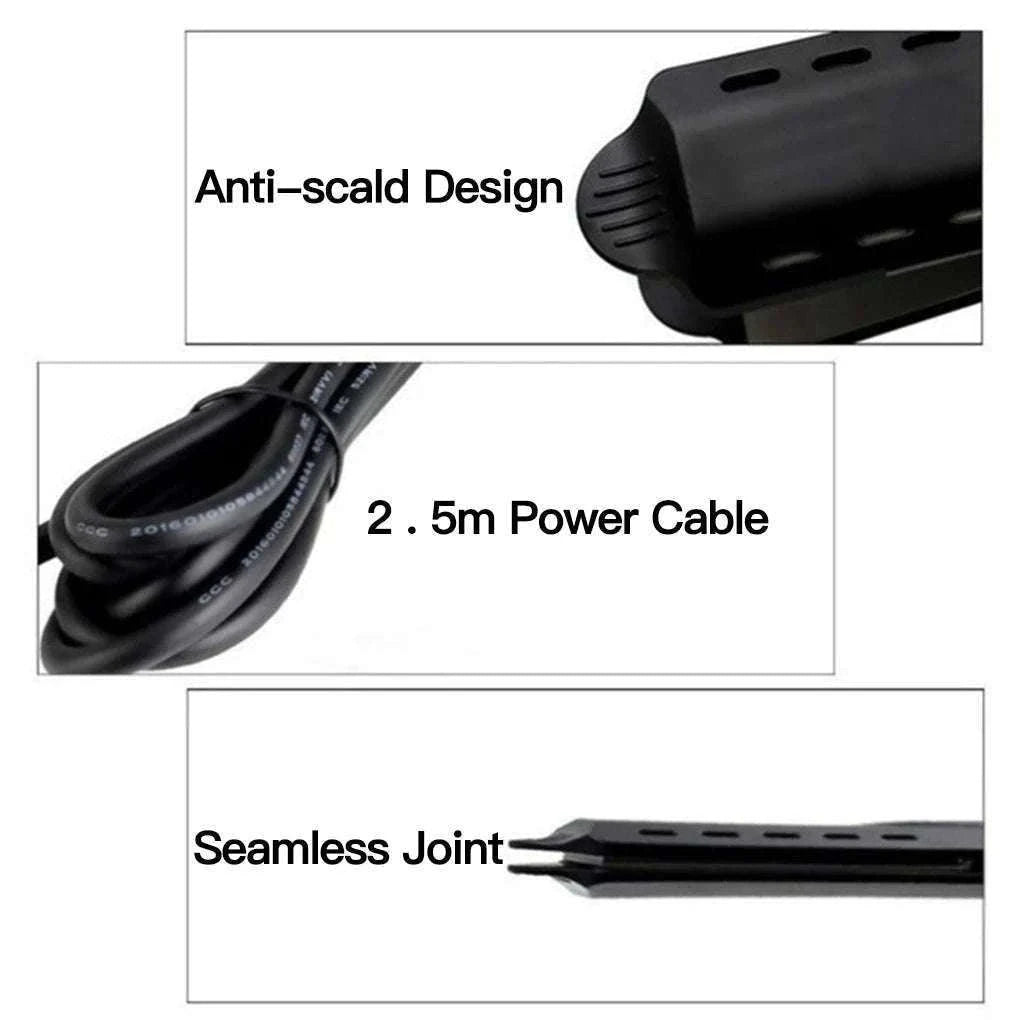 Ceramic Tourmaline Ionic Hair Straightener with Adjustable Heat-NO BOX / AU / China Mainland