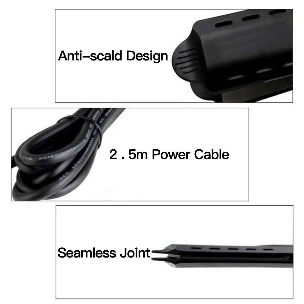 Ceramic Tourmaline Ionic Hair Straightener with Adjustable Heat-NO BOX / AU / China Mainland