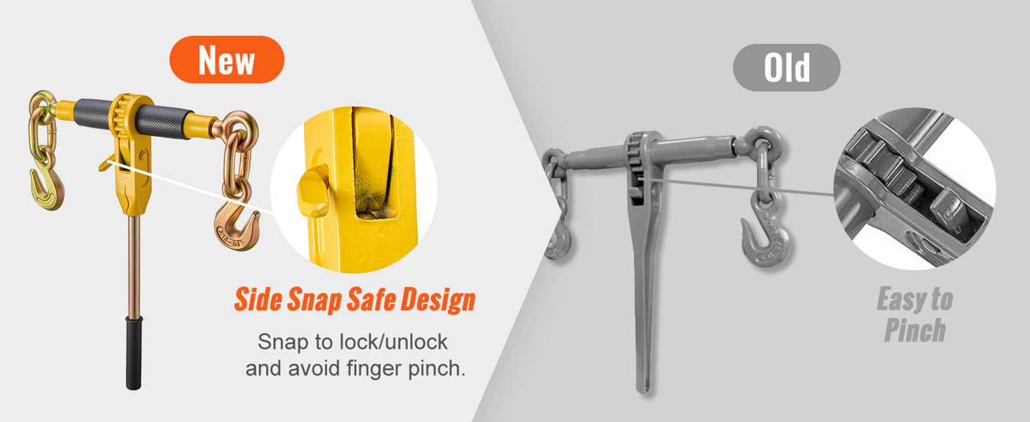 7100 lb Ratchet Chain Binder with Anti-Skid Handle for Secure Loads