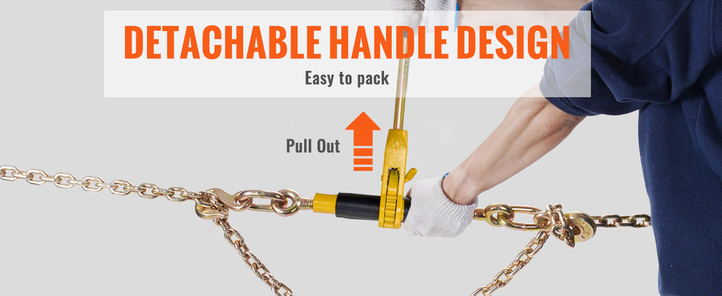 7100 lb Ratchet Chain Binder with Anti-Skid Handle for Secure Loads