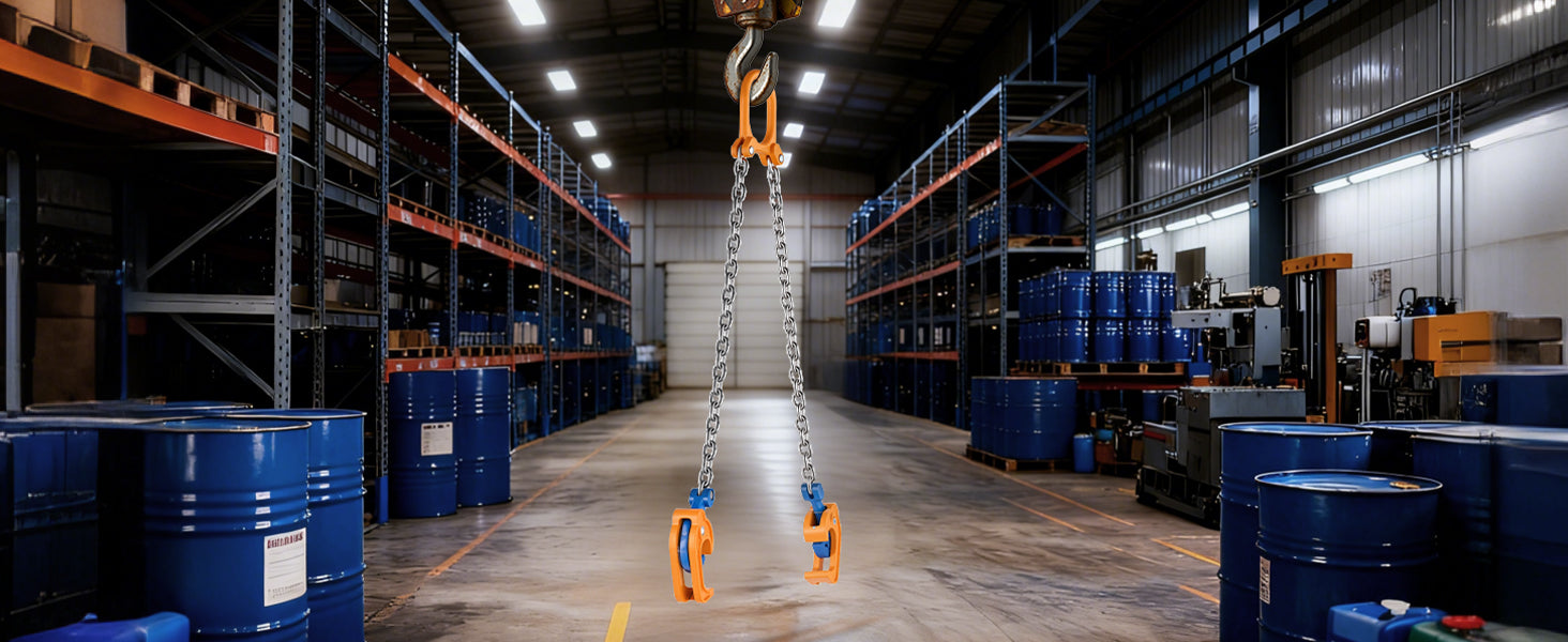 2000–2200 lbs Drum Lifting Chain Sling with Secure Hooks