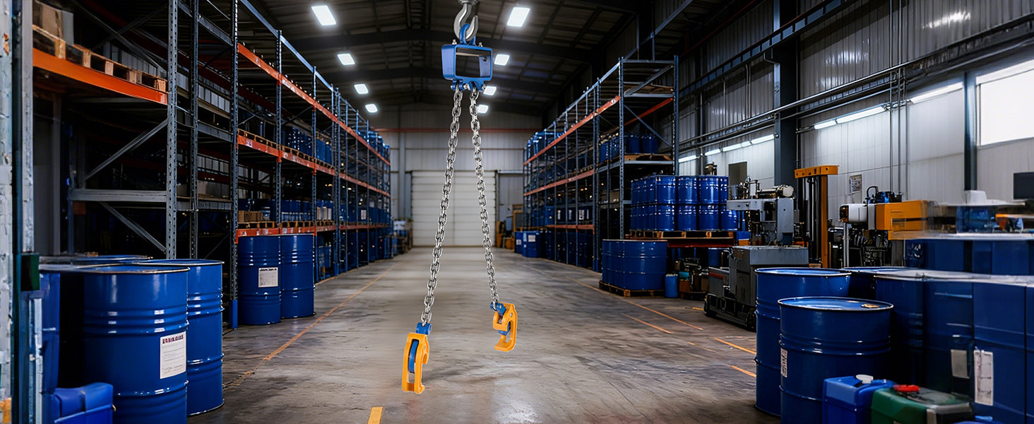 2200 lb Drum Lifting Chain Sling G80 with Security Hook