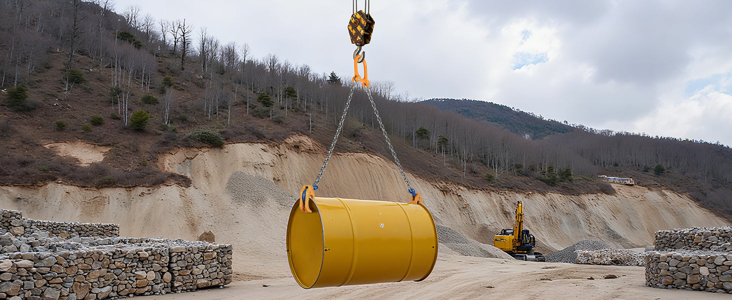 2000–2200 lbs Drum Lifting Chain Sling with Secure Hooks
