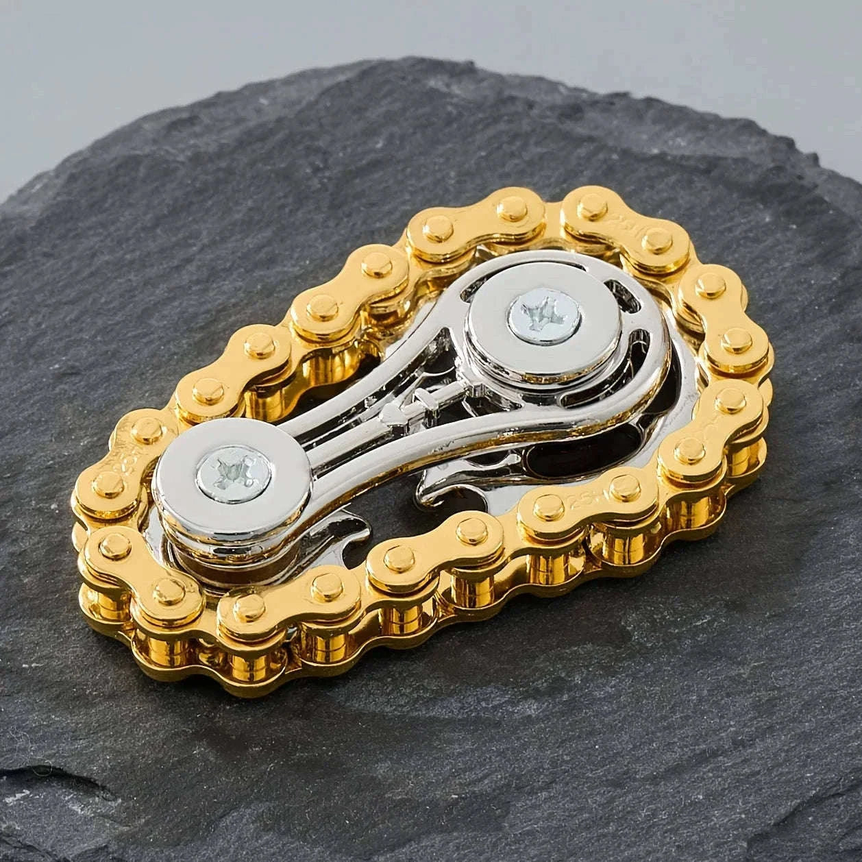 Chain Tooth Mechanical Flywheel Fidget Spinner-Gray